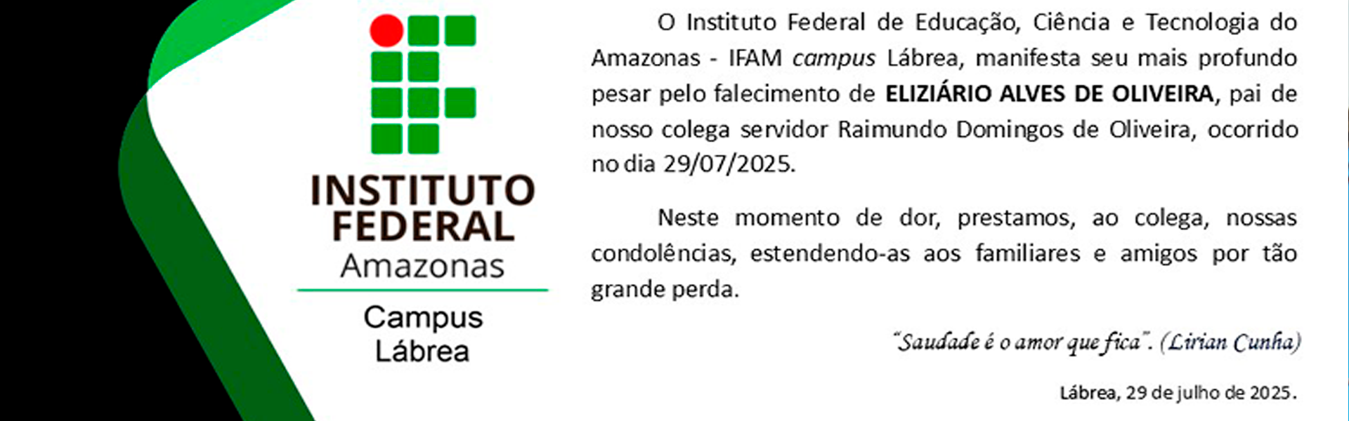 Nota de Pesar