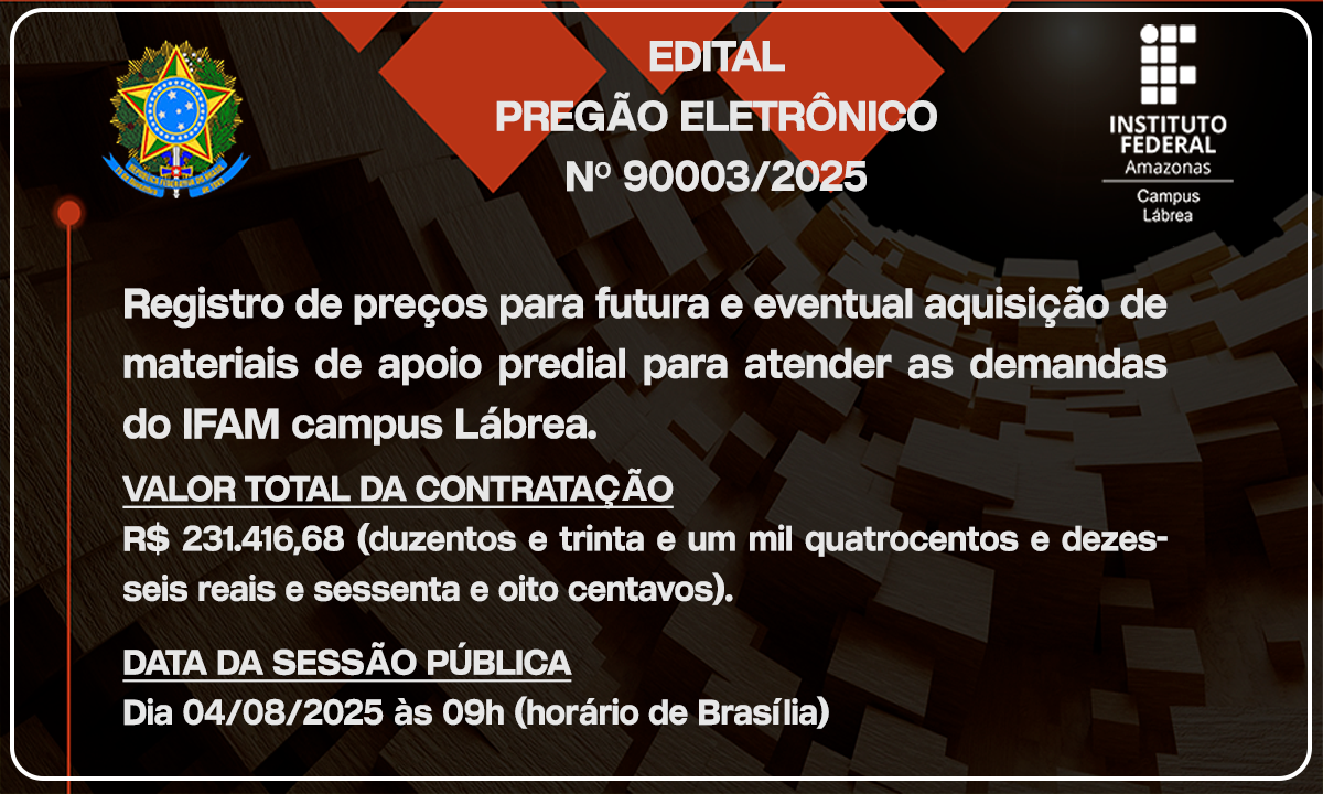 Edital – Pregão Eletrônico Nº 90003/2025