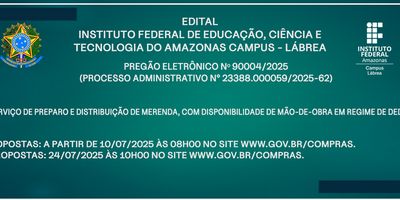 Aviso de Licitação