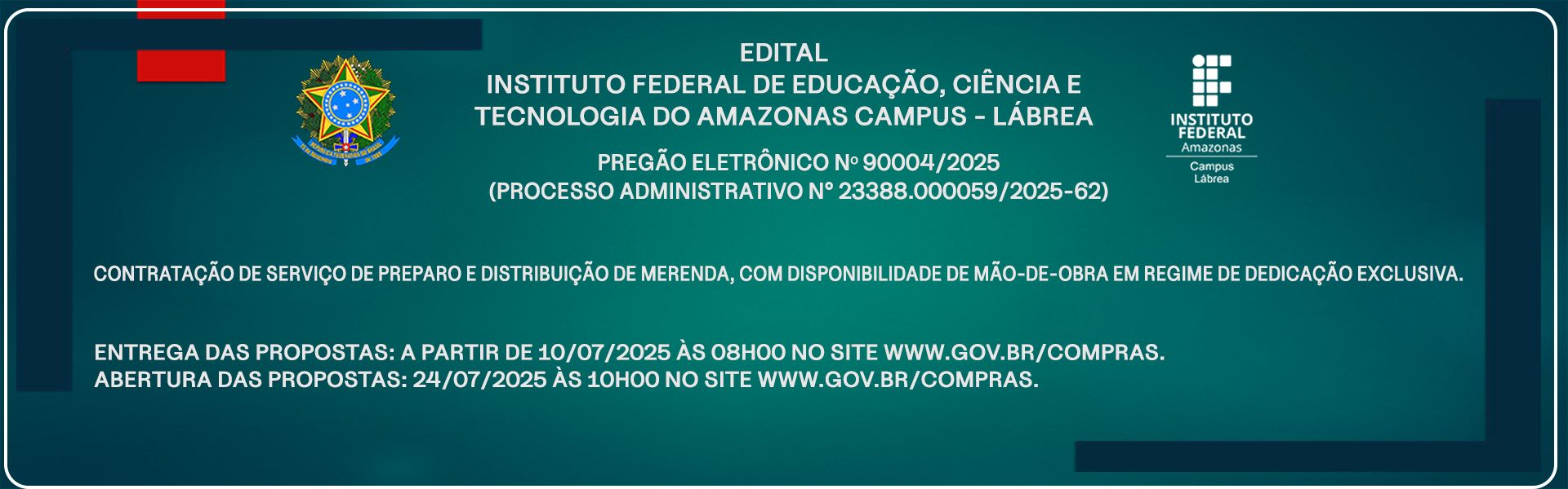 Aviso de Licitação