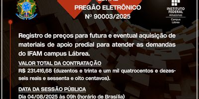 Edital – Pregão Eletrônico Nº 90003/2025