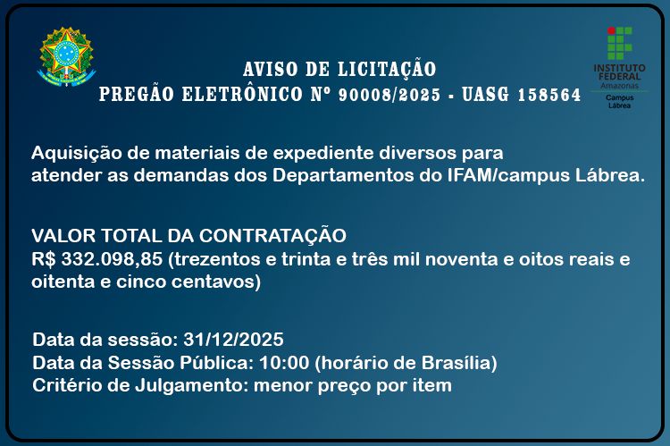 Aquisição de Materiais de Expediente